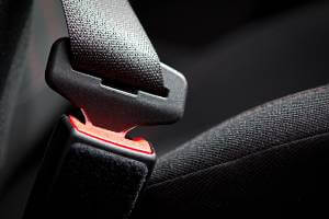 closeup shot of seat belt