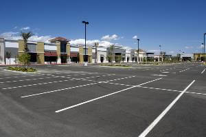 empty parking spots in plaza