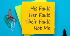 post-it note about fault