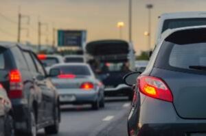 vehicle taillights on highway